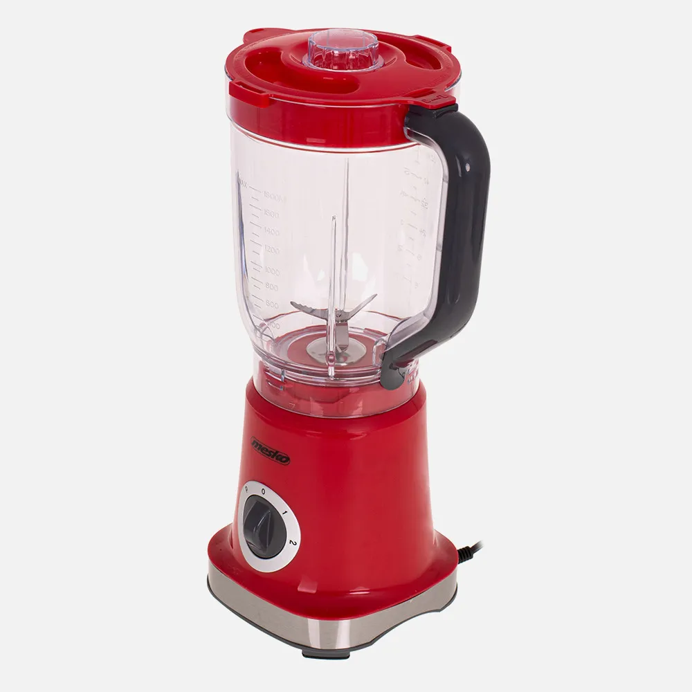 Batidora 1000w 4 Cuchillas Acero Inox. 1.8l Rojo 2 Veloc. Funcion Pulso Vaso Sin Bpa