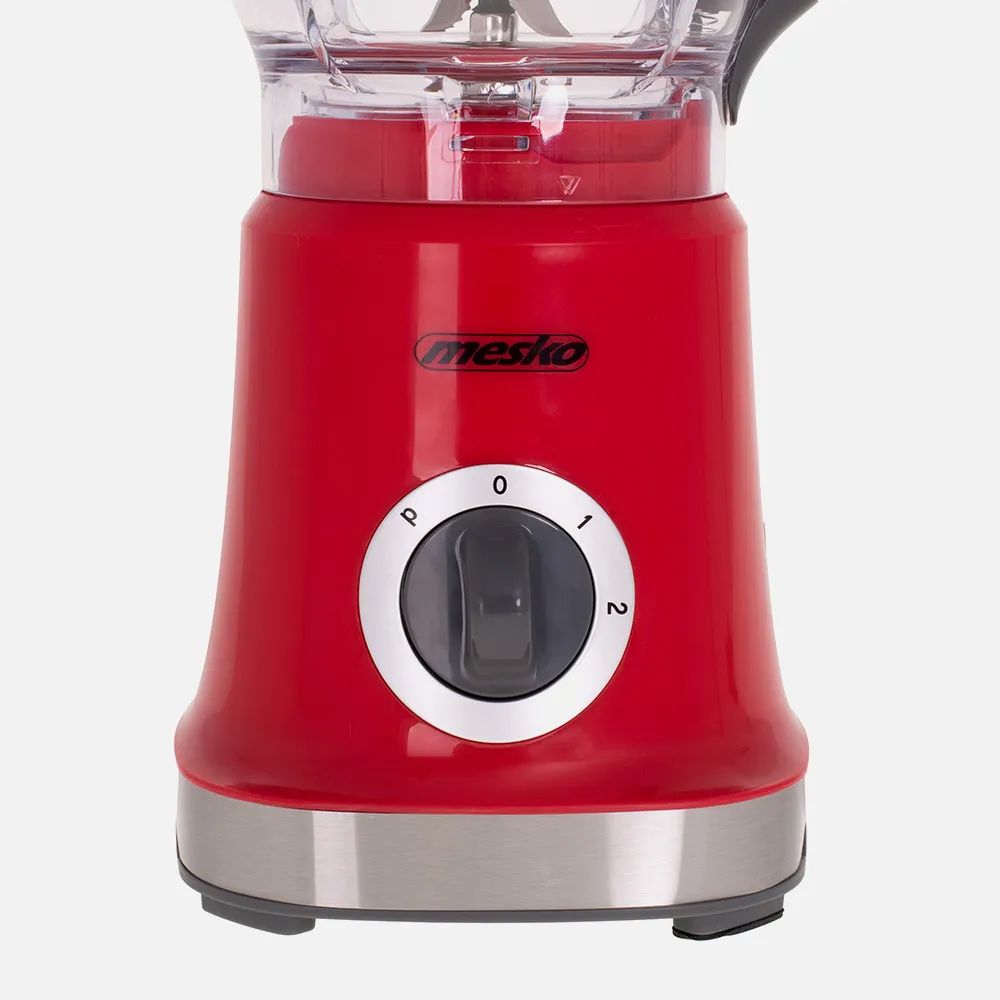 Batidora 1000w 4 Cuchillas Acero Inox. 1.8l Rojo 2 Veloc. Funcion Pulso Vaso Sin Bpa