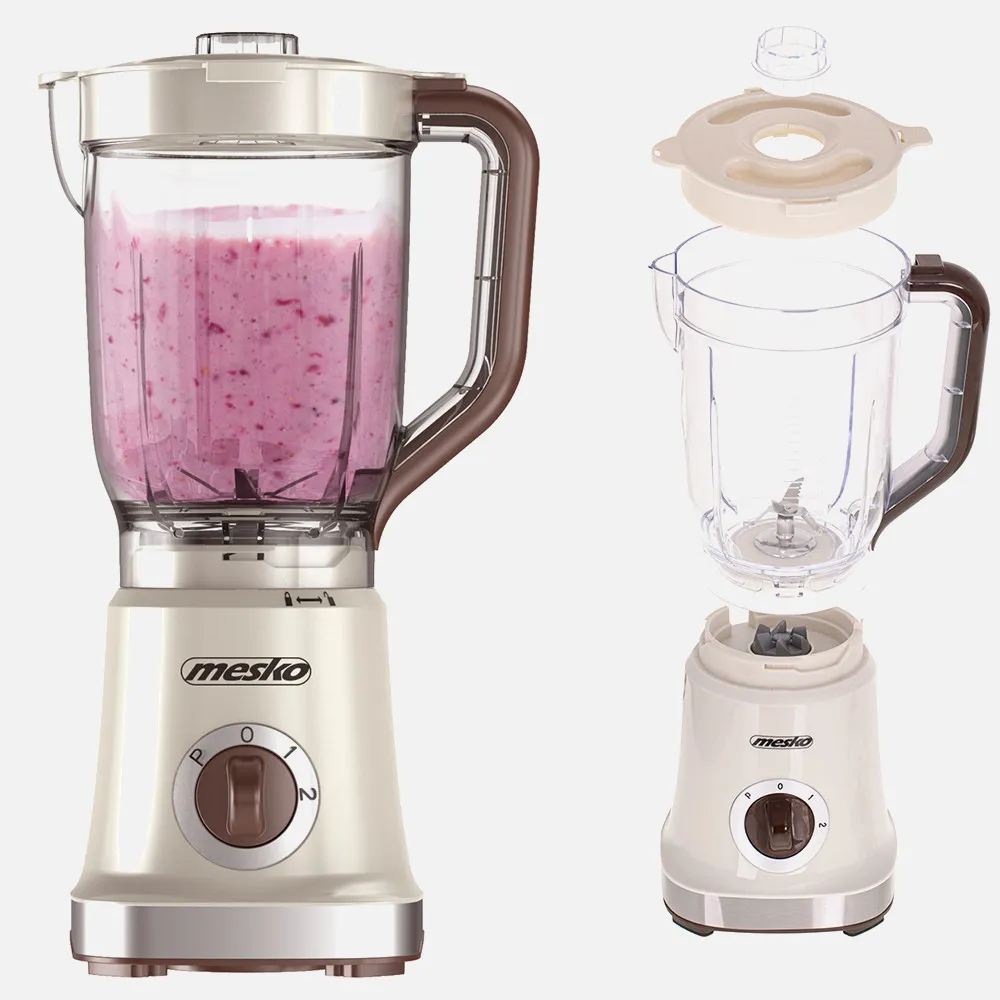 Batidora 1000w 4 Cuchillas Acero Inox. 1.8l Beige 2 Veloc. Funcion Pulso Vaso Sin Bpa