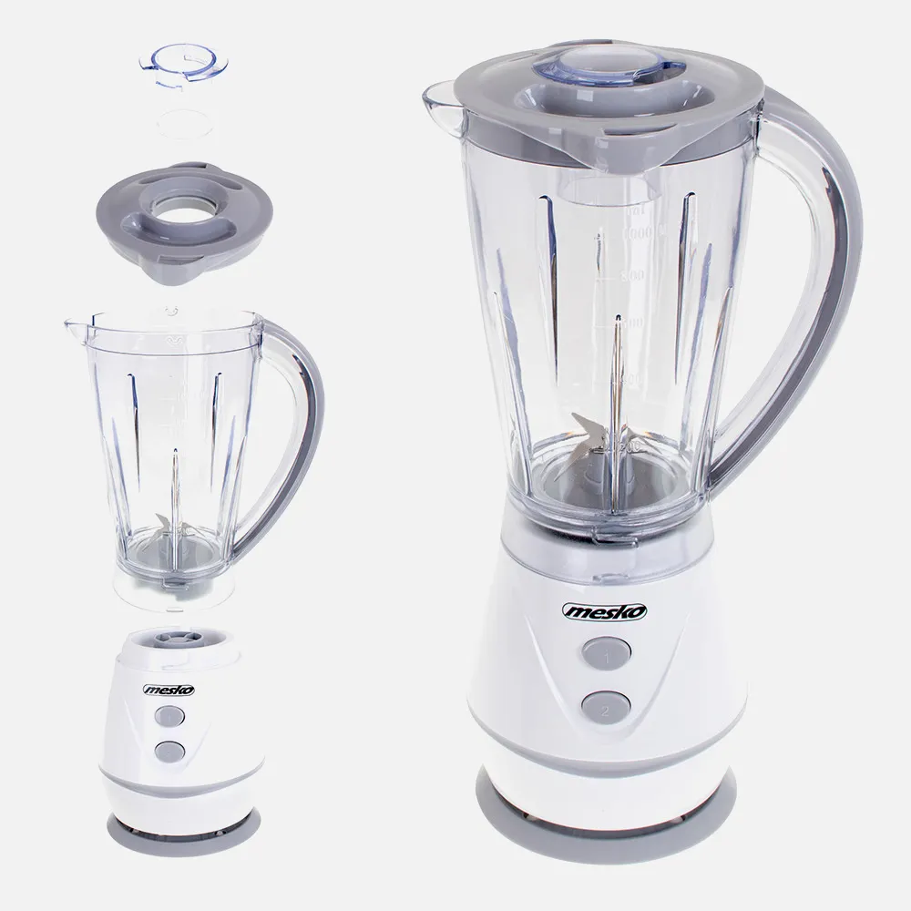 Batidora 500w Cuchillas Acero Inox. 1l 2 Veloc.jarra De Plastico. Silenciosa