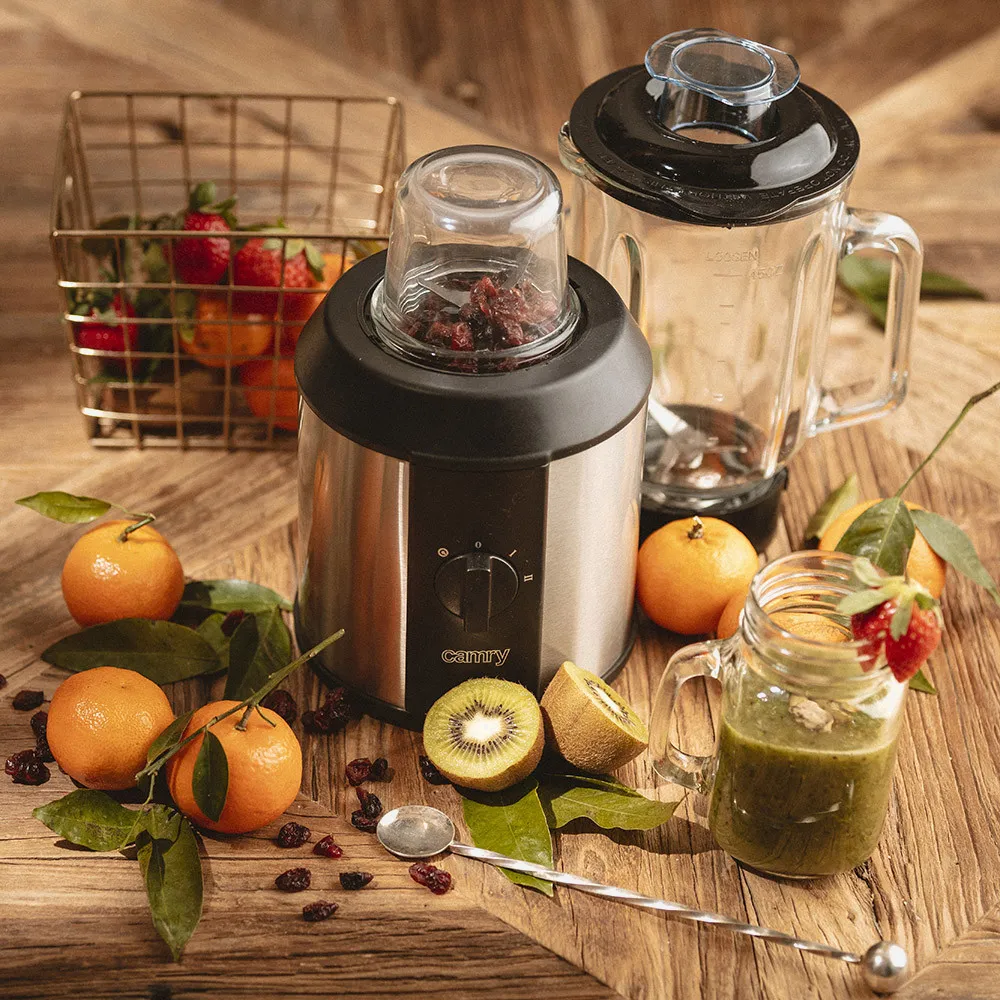 Batidora 1500w 2 Juegos Cuchillas Acero Inox. 1.5l Tritura Hielo 2 Veloc. 20000rpm