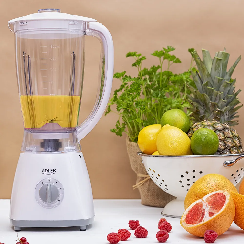 Batidora 450w Hoja Acero Inox. 4 Velocidades Jarra 1500ml. Silenciosa