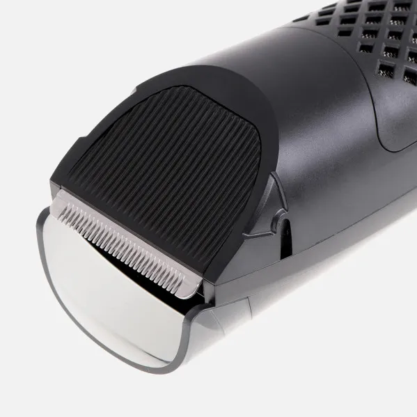 Cordless Beard Trimmer USB Charging LCD Screen 60min Use Time Suction 2 Accessories