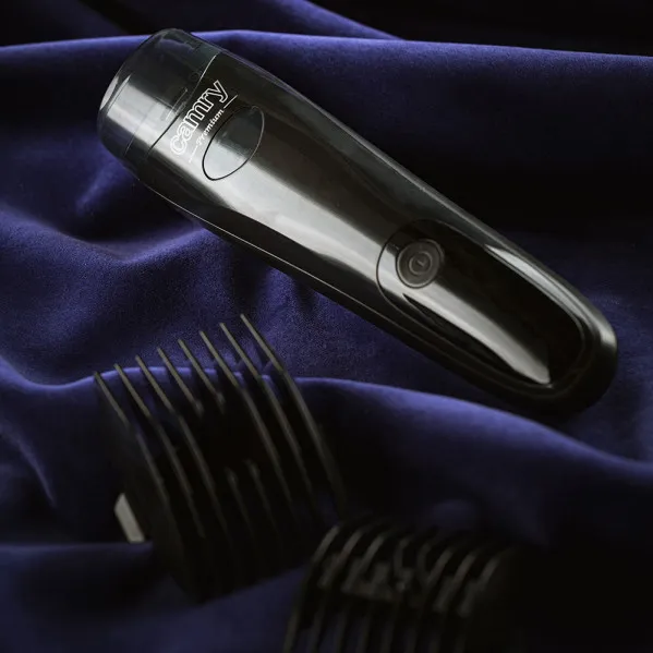 Cordless Beard Trimmer USB Charging LCD Screen 60min Use Time Suction 2 Accessories
