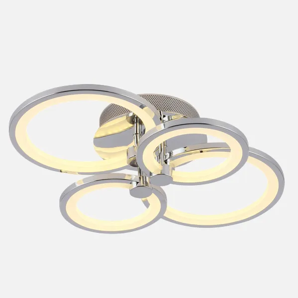 Lâmpada de tecto Sydney 76w 3000-4000-6500k Cromo 13,5x55x41 Cm 10260lm Regulável, memória e controlo remoto