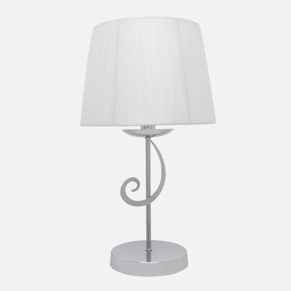 Sobremesa Luxor 1xe14 Cromo Pant. Blanca 45x25x25 Cm