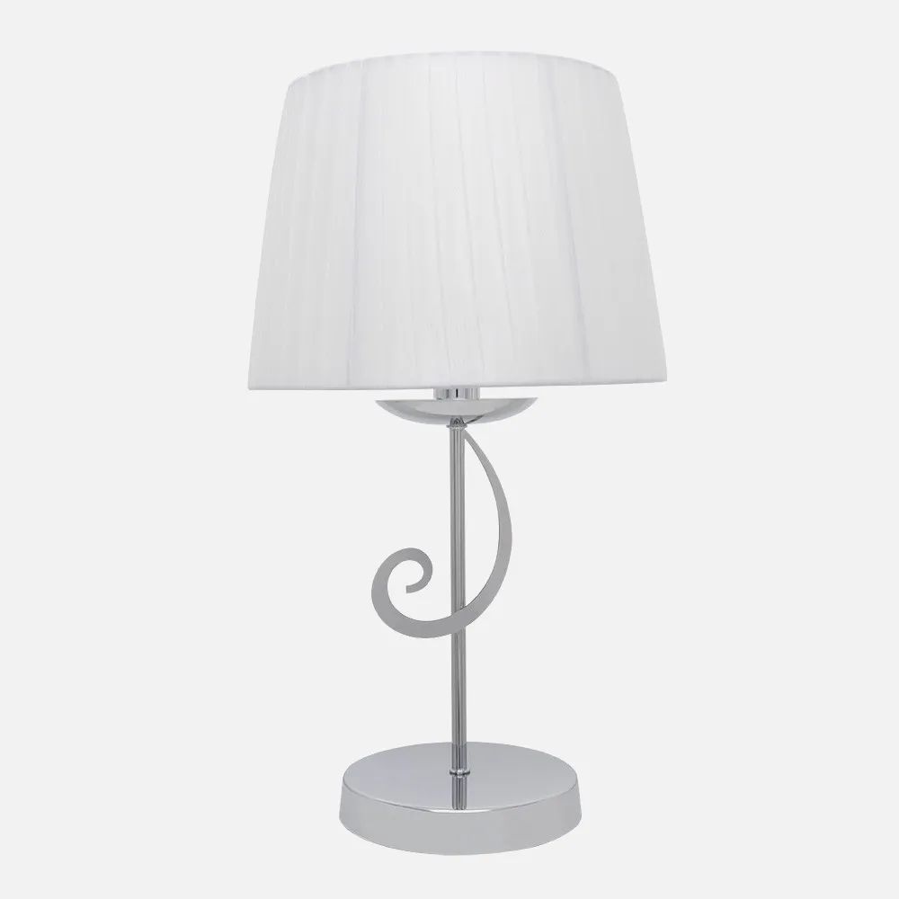 155271020 - Sobremesa Luxor 1xe14 Cromo Pant. Blanca 45x25x25 Cm