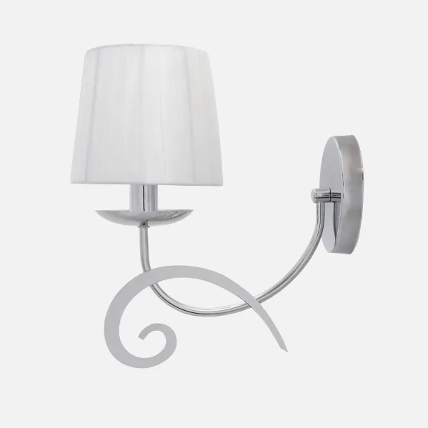 Wall light Luxor 1xe14 Chrome White Shade 31x15x28 Cm