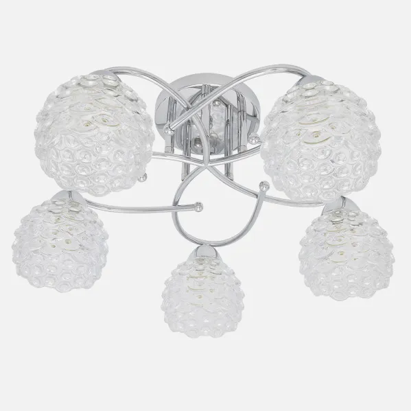 Lampara Bagan 5xe14 Cromo 23x49x49 Cm