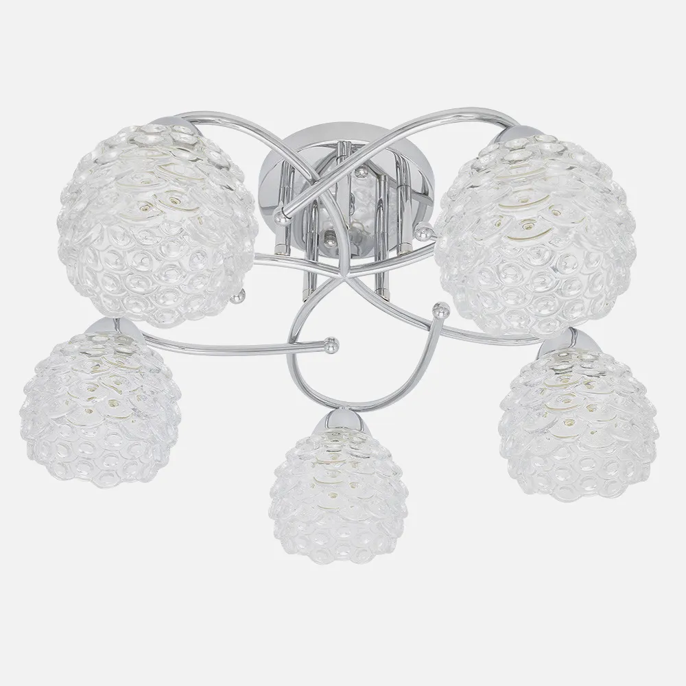 155055020 - Candeeiro Bagan 5xe14 Cromado 23x49x49 Cm