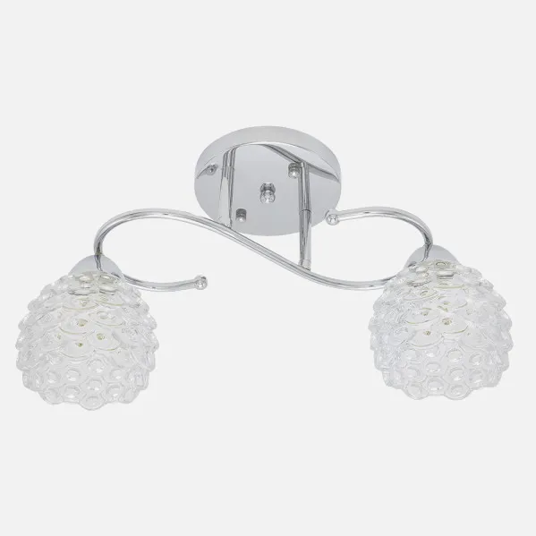 Lampara Bagan 2xe14 Cromo  22x42x14,5 Cm