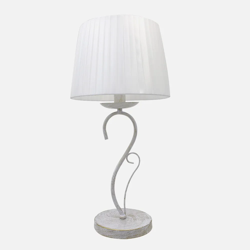 Sobremesa Amsterdam 1xe14 Blanco/oro 50x25x25 Cm