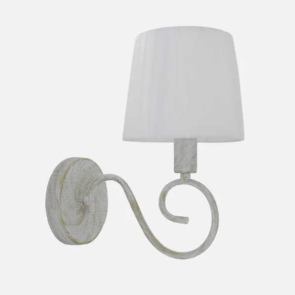 Wall light Amsterdam 1xe14 White/gold 28x15x25 Cm
