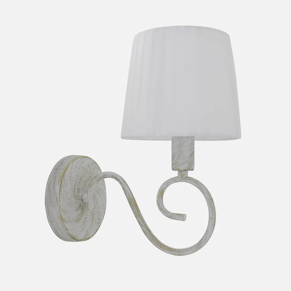 Aplique Amsterdam 1xe14 Blanco/oro 28x15x25 Cm