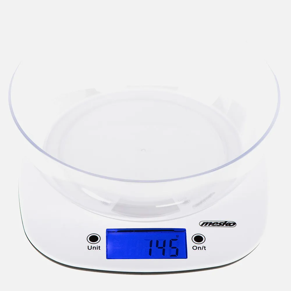 Bascula Cocina Lcd Con Luz Cuenco 1.4l Carga 5kg Apagado Man. Y Autom. Indicador Bateria