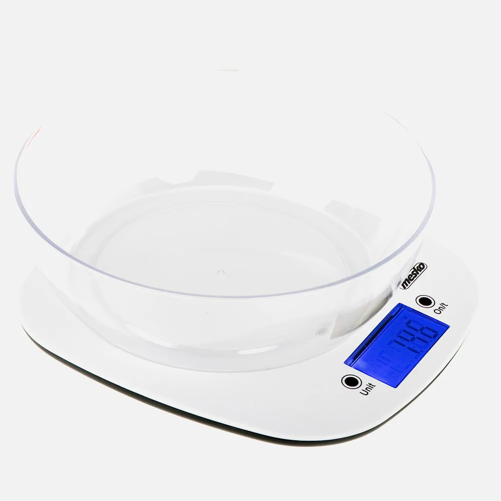 Bascula Cocina Lcd Con Luz Cuenco 1.4l Carga 5kg Apagado Man. Y Autom. Indicador Bateria