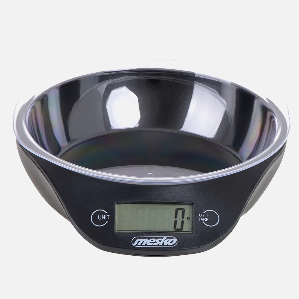 Bascula Cocina Pantalla Lcd Cuenco 700ml Carga 5kg Apagado Man. Y Autom. Precis. 1g Negro