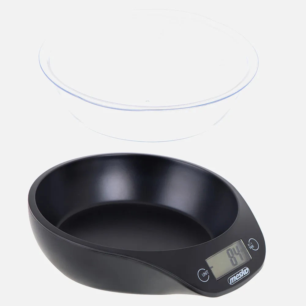 Bascula Cocina Pantalla Lcd Cuenco 700ml Carga 5kg Apagado Man. Y Autom. Precis. 1g Negro