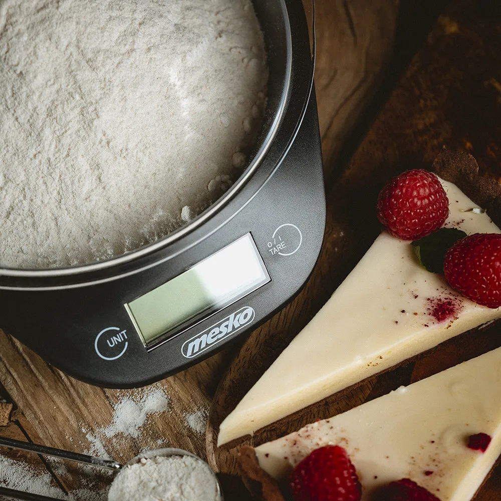 Bascula Cocina Pantalla Lcd Cuenco 700ml Carga 5kg Apagado Man. Y Autom. Precis. 1g Negro
