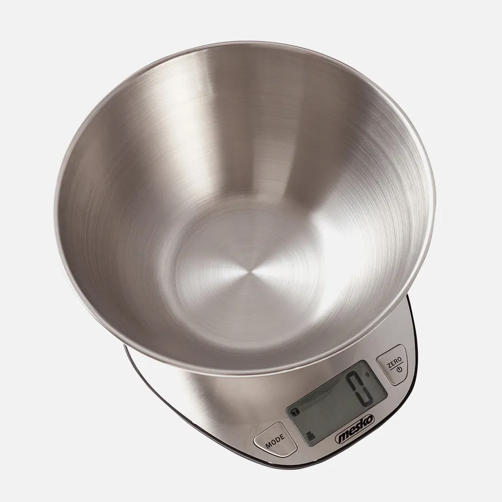 Bascula Cocina Lcd Cuenco Acero 2l Cap.max. 5kg Apagado Autom. Volumen Agua Y Leche