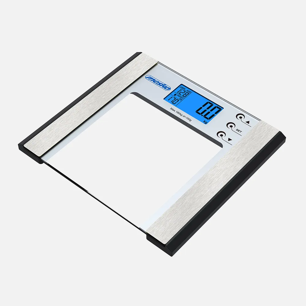 Bascula Baño Electron. Max 180kg Imc Y Varios Apagado Automat. Lcd Grande 12 Memorias