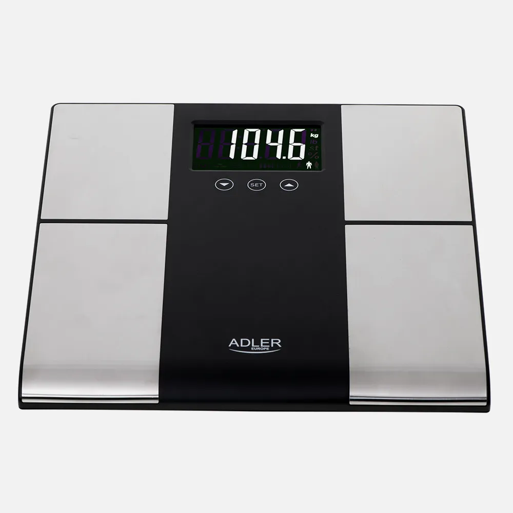 Bascula Baño Electron. Max 225kg 10pers. Imc Y Mas Modo Atleta Pantalla Lcd Extragrande