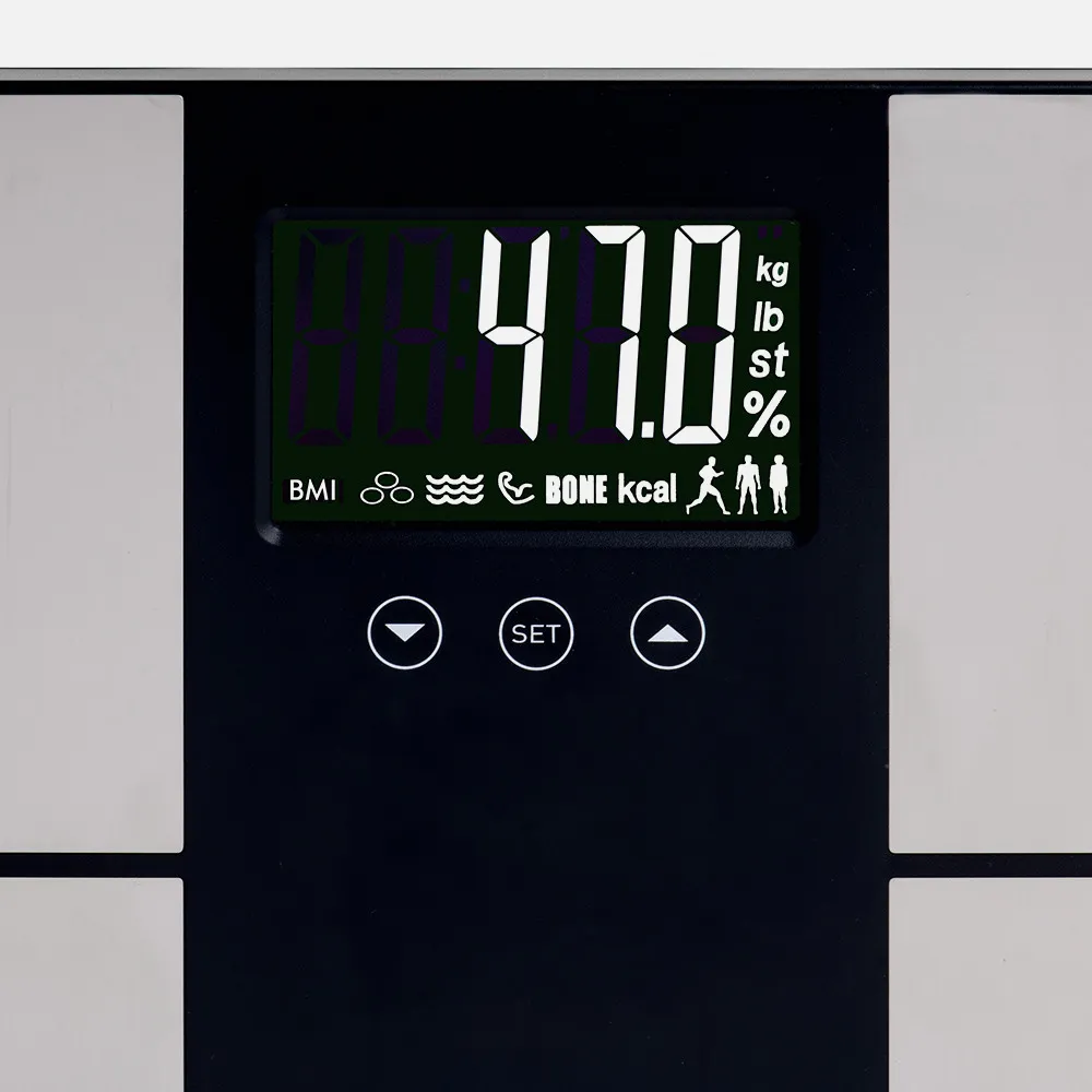 Bascula Baño Electron. Max 225kg 10pers. Imc Y Mas Modo Atleta Pantalla Lcd Extragrande