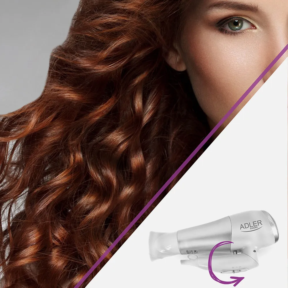 Secador 2200w 2 Niv. Fuerza Aire Frio Asa Plegable Y Colgante Concentrador Aire