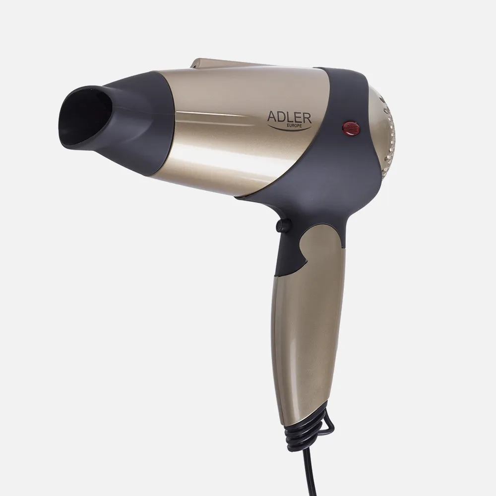 Secador 1600w 2 Niv. Fuerza/temperatura Aire Frio Asa Plegable Y Colgante Tapa De Goma