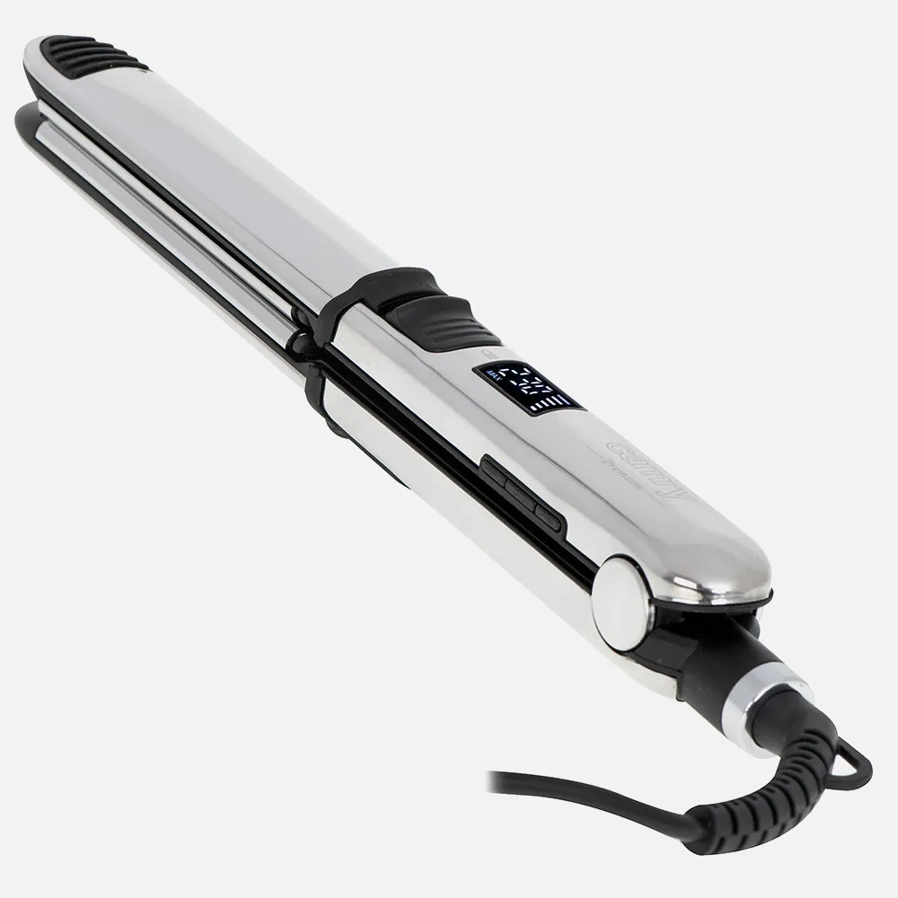 Plancha De Pelo C/placas Titanio 130ºc-230ºc Inox. 500w Ionizacion Apagado Autom.