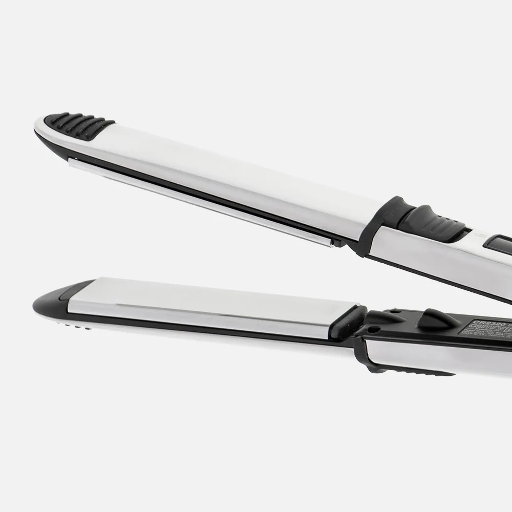 Plancha De Pelo C/placas Titanio 130ºc-230ºc Inox. 500w Ionizacion Apagado Autom.