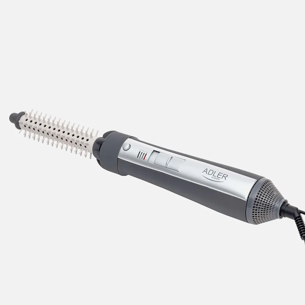 Rizador De Pelo 550w 3 Niv. Temperatura 2 Cepillos Mango De Goma Asa Colgante