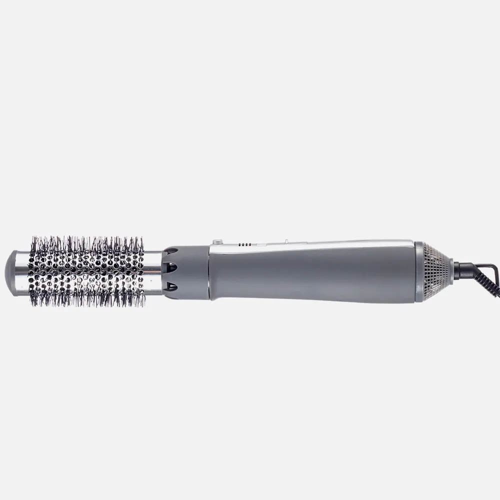 Rizador De Pelo 550w 3 Niv. Temperatura 2 Cepillos Mango De Goma Asa Colgante