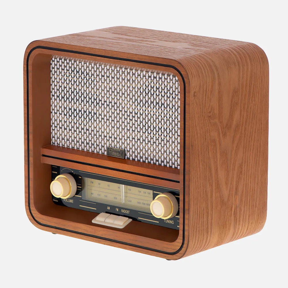 Radio Retro Am/fm Bluetooh Usb Estereo 2x5w Acabado De Madera