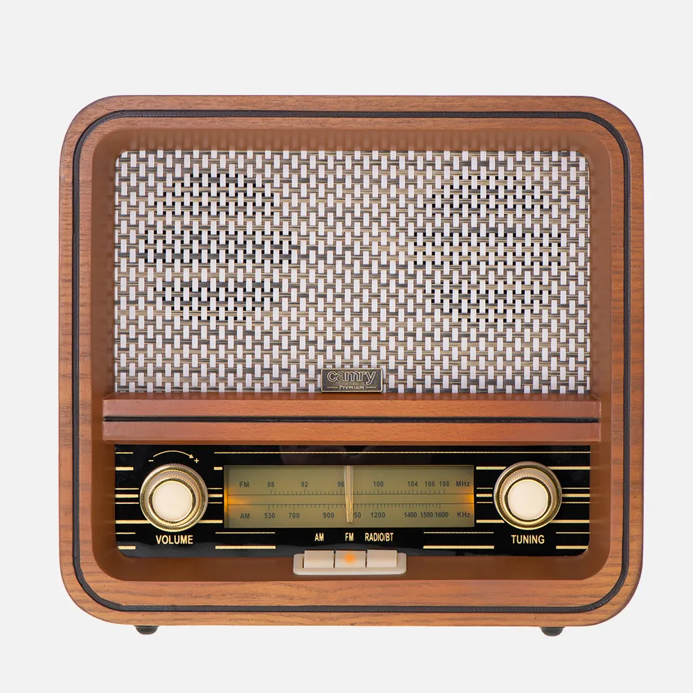 Radio Retro Am/fm Bluetooh Usb Estereo 2x5w Acabado De Madera