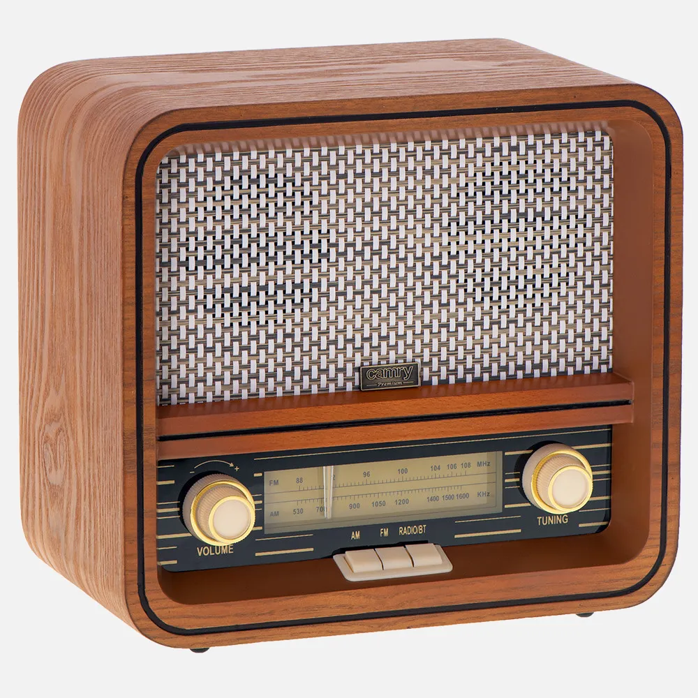 Radio Retro Am/fm Bluetooh Usb Estereo 2x5w Acabado De Madera