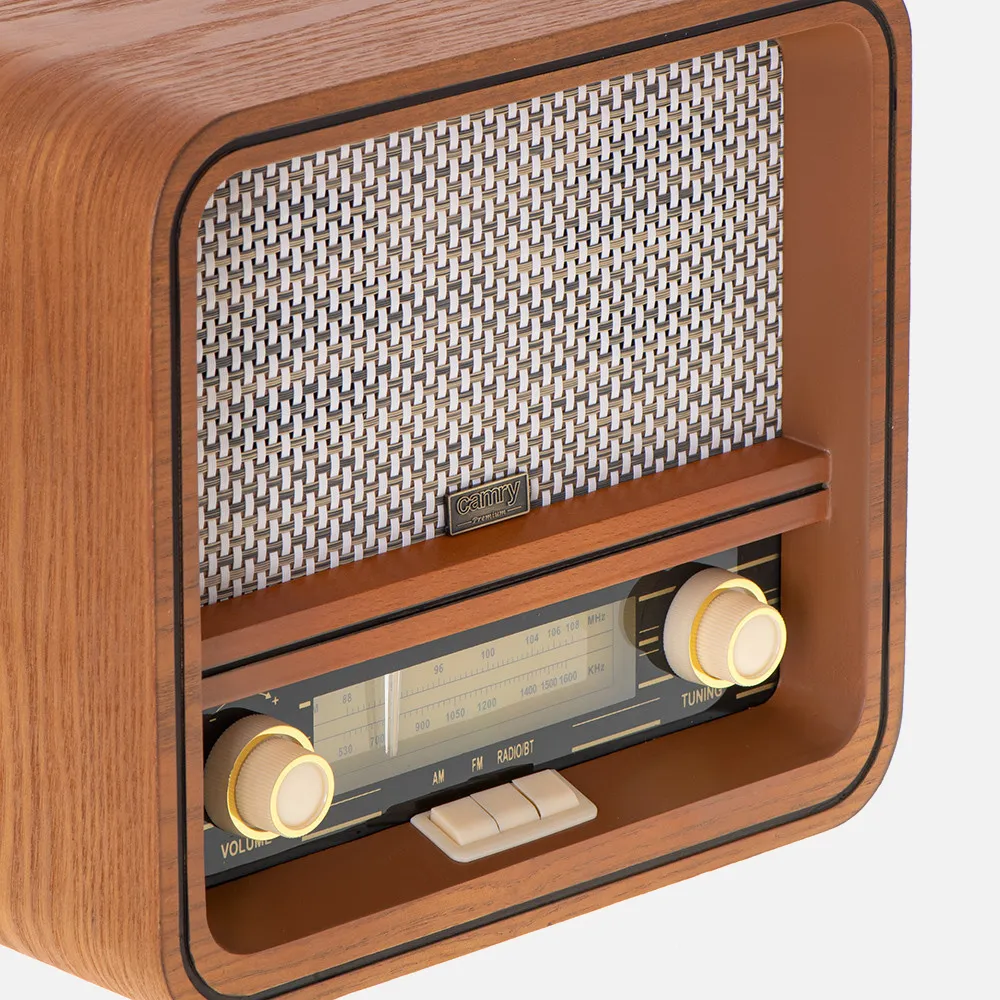 Radio Retro Am/fm Bluetooh Usb Estereo 2x5w Acabado De Madera
