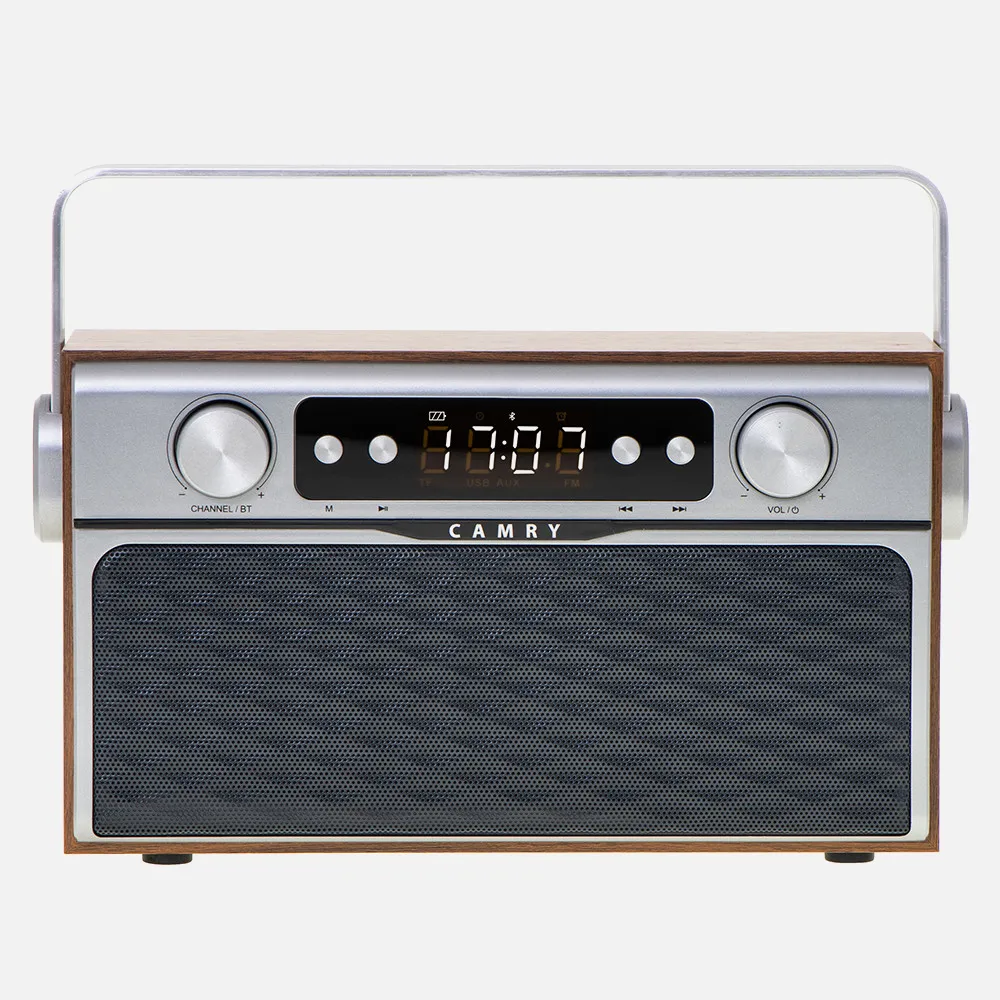 Radio Fm Bluetooh 5.0 Usb Y Tarjeta Sd 16w Aux 50 Memorias Bateria 2600mah 2 Altavoces