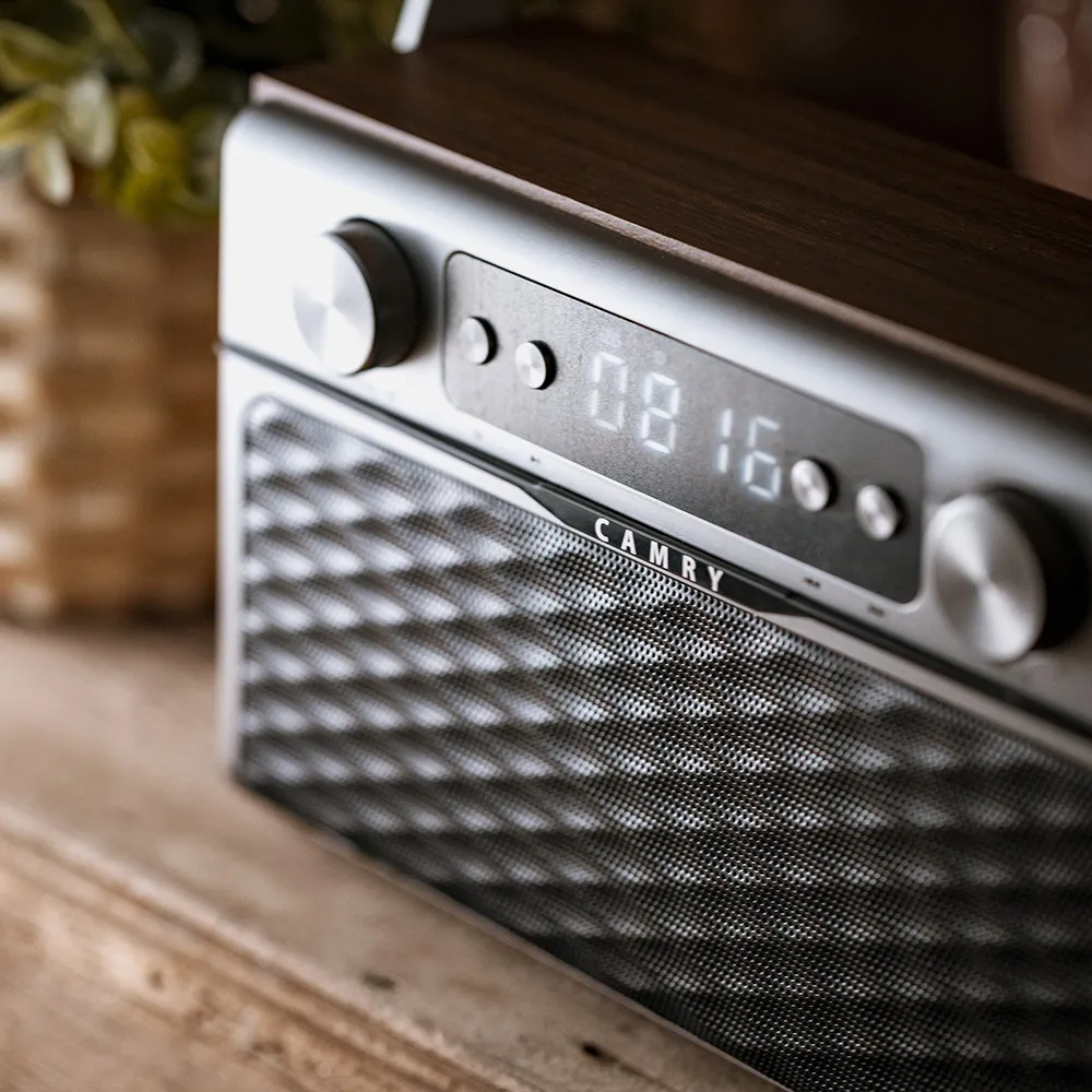 Radio Fm Bluetooh 5.0 Usb Y Tarjeta Sd 16w Aux 50 Memorias Bateria 2600mah 2 Altavoces