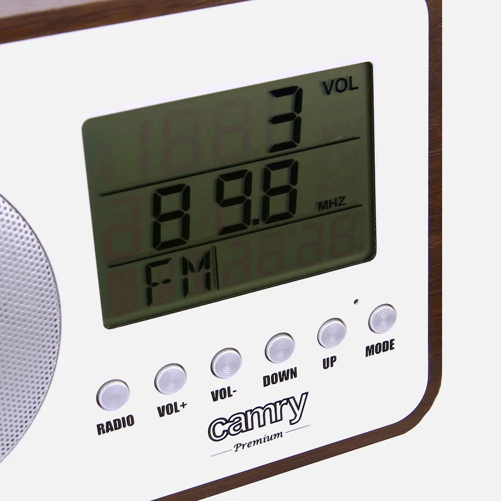 Radio Fm Digital Reloj Despertador Antena Telesc. Sintonizador Autom. Y Manual Cable Usb