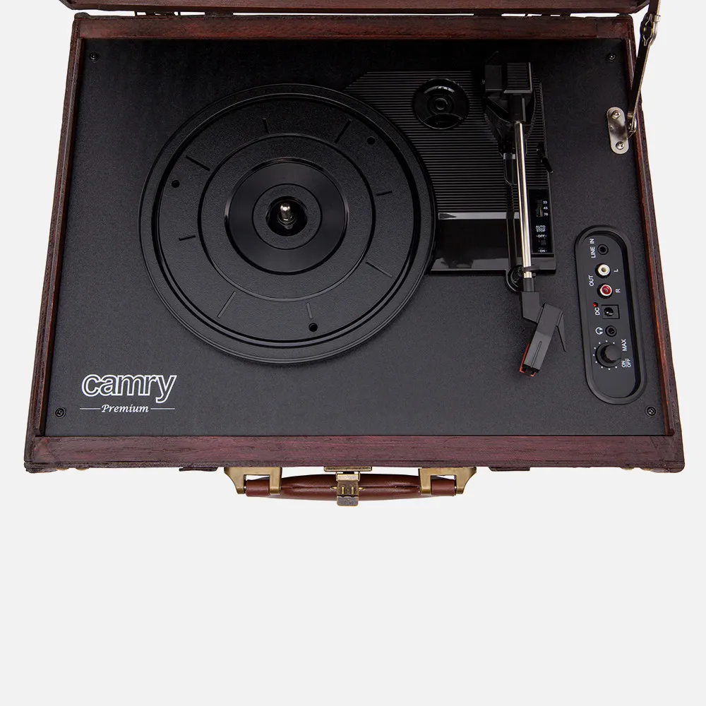 Tocadiscos Maleta 33/45/78 Rpm C/altavoces Y Asa Entrada Auricular. Estereo Parada Autom