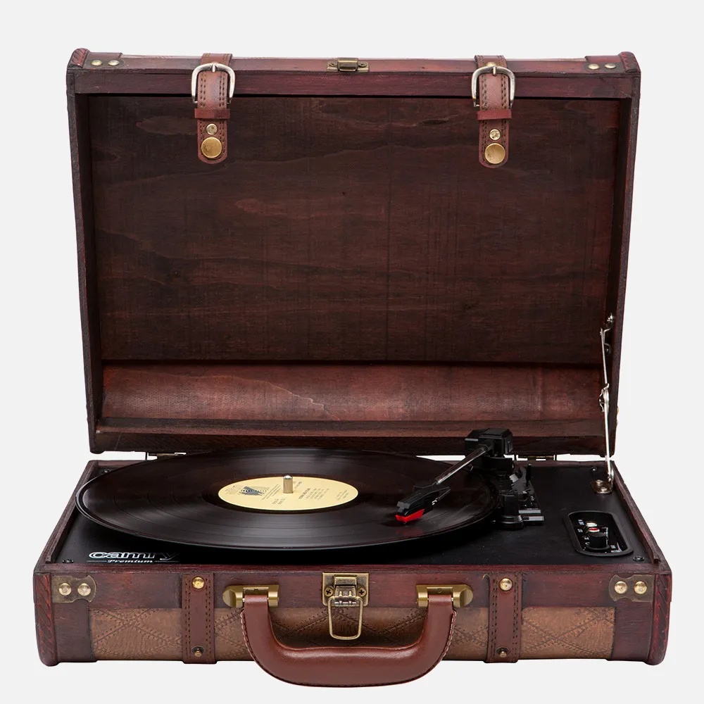 Tocadiscos Maleta 33/45/78 Rpm C/altavoces Y Asa Entrada Auricular. Estereo Parada Autom