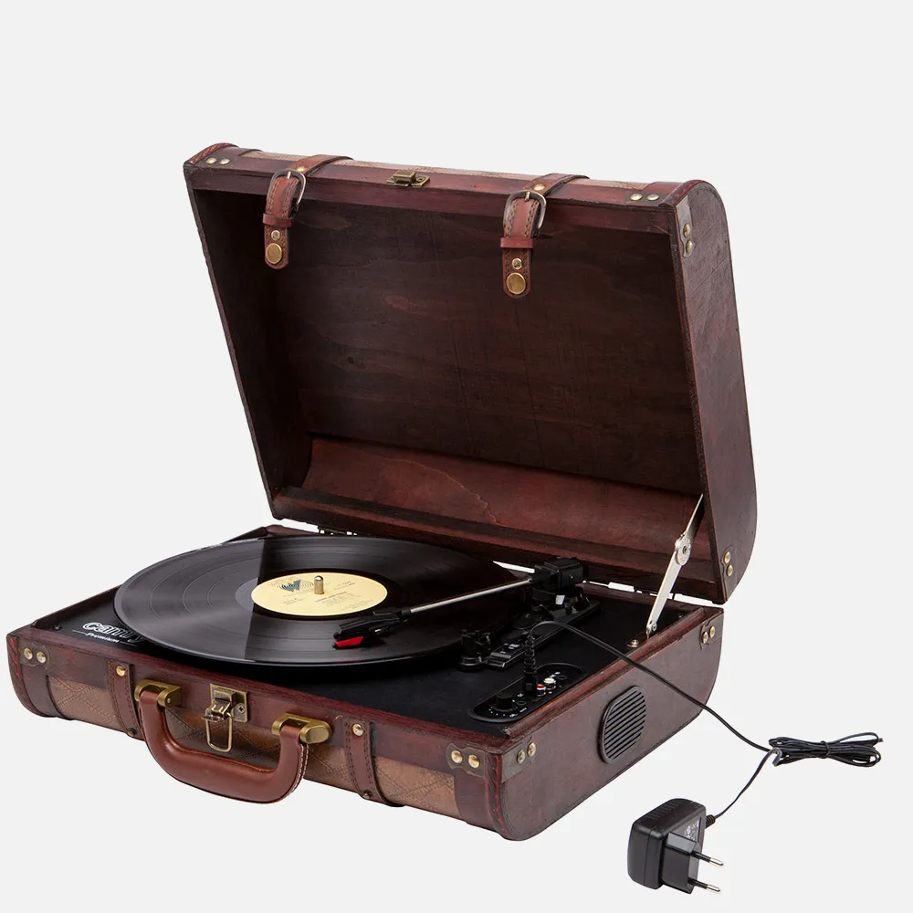 Tocadiscos Maleta 33/45/78 Rpm C/altavoces Y Asa Entrada Auricular. Estereo Parada Autom