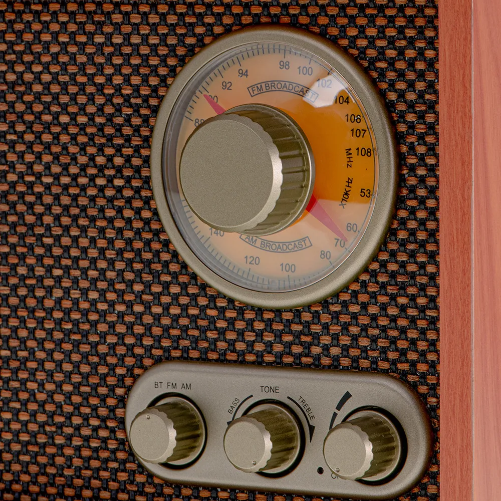 Radio Retro C/bluetooth Am/fm Ajuste Graves/agudos Conex. Inalambrica Telefono Tablet O Pc