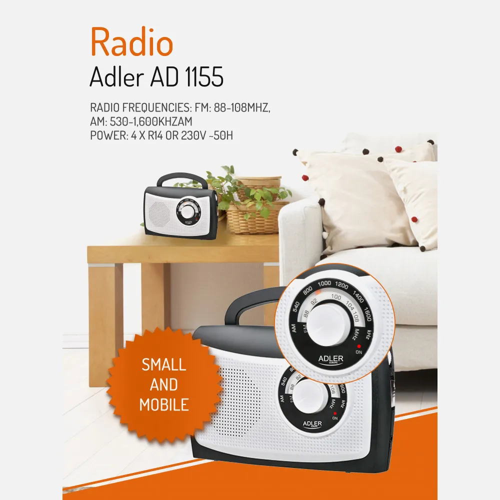 Radio Fm/am Antena Incorporada Salida Auriculares Regulador Tuning Control Volumen Cable