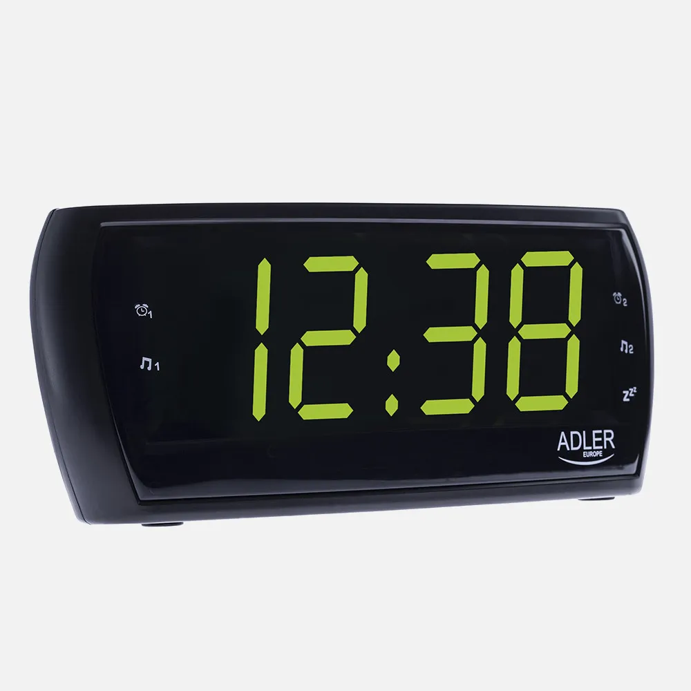 Radio Reloj Am/fm Pantalla Led 160x52mm Temporiz.cifra 4,8cm Alto Memoria Emisoras Alarma