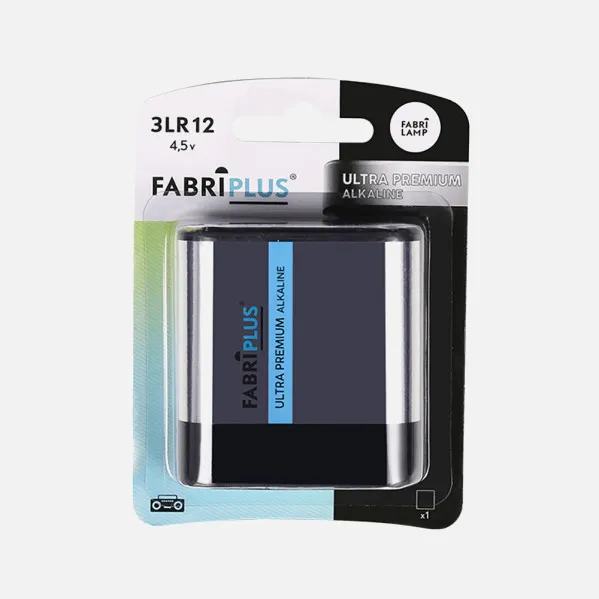 Blister 1 Bateria 3lr12 4,5v Fabriplus Super Alkaline 0% Mercúrio11,5x8,5x2,6cm