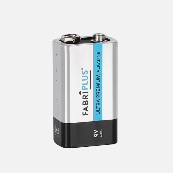 Blister pack 1 Battery 6lr61 9v Fabriplus Alkaline Ultradigital 0%mercury 11,5x8,5x1,9 Cm
