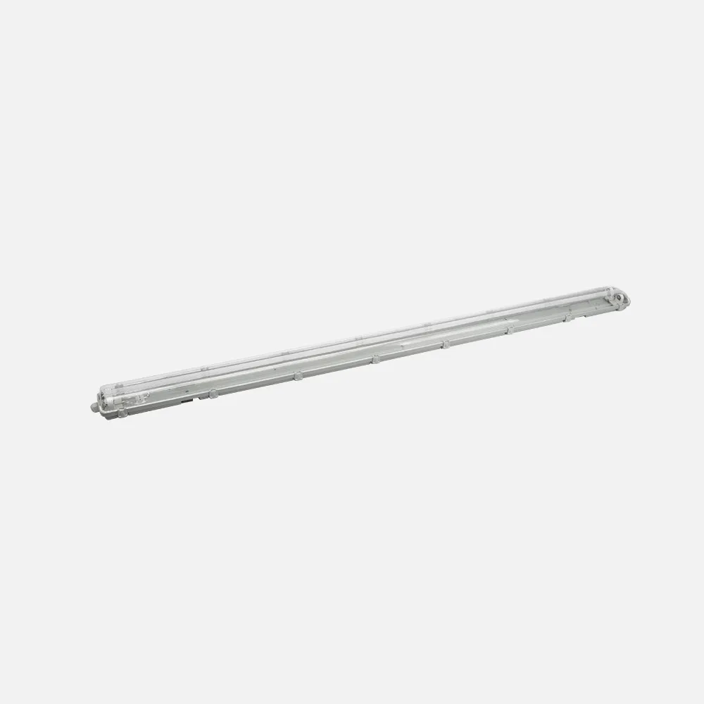 Pantalla Estanca 150cm Lines  Para Led 2xt8 Ip54 Gris/transparente 157x11,5x6 Cm