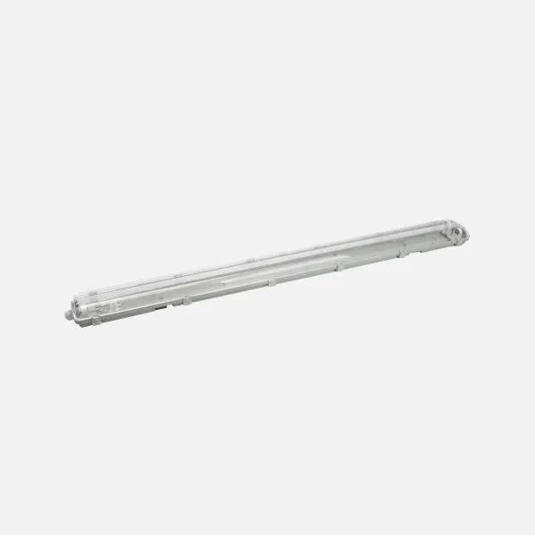 Pantalla Estanca 120cm Lines  Para Led 2xt8 Ip54 Gris/transparente 127x11,7x6 Cm